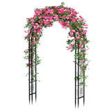 Arbuxzuy 7ft Steel Garden Arch Trellis for Climbing Plants