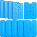 Hoolerry 10 Pcs Large Ice Packs for Cooler 10 x 13 Inch Space Saving Freezer Packs-Reusable Long Lasting for Cooler Totes for Keeping Food Fresh (Light Blue)