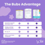 Bubs Whole Goat Milk Infant Formula for 0-12 Months, Non-GMO Milk, 20 oz