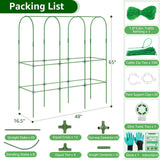 65"×48" Upgrade Heightened Cucumber Trellis for Raised Bed, U-Shape Garden Trellis for Climbing Plants Outdoor, Metal Arch Trellis for Fruit Vegetable Flower