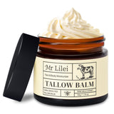 Grass-Fed Beef Tallow Balm for Skin with Raw Honey - Face & Body Moisturizer - Natural Whipped Skin Care Cream for Dry Skin- Hydrating Body Lotion for Nourishment (50g/1.76oz)