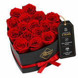 GLAMOUR BOUTIQUE Preserved Flowers, 16 Forever Red Roses in Heart Gift Box