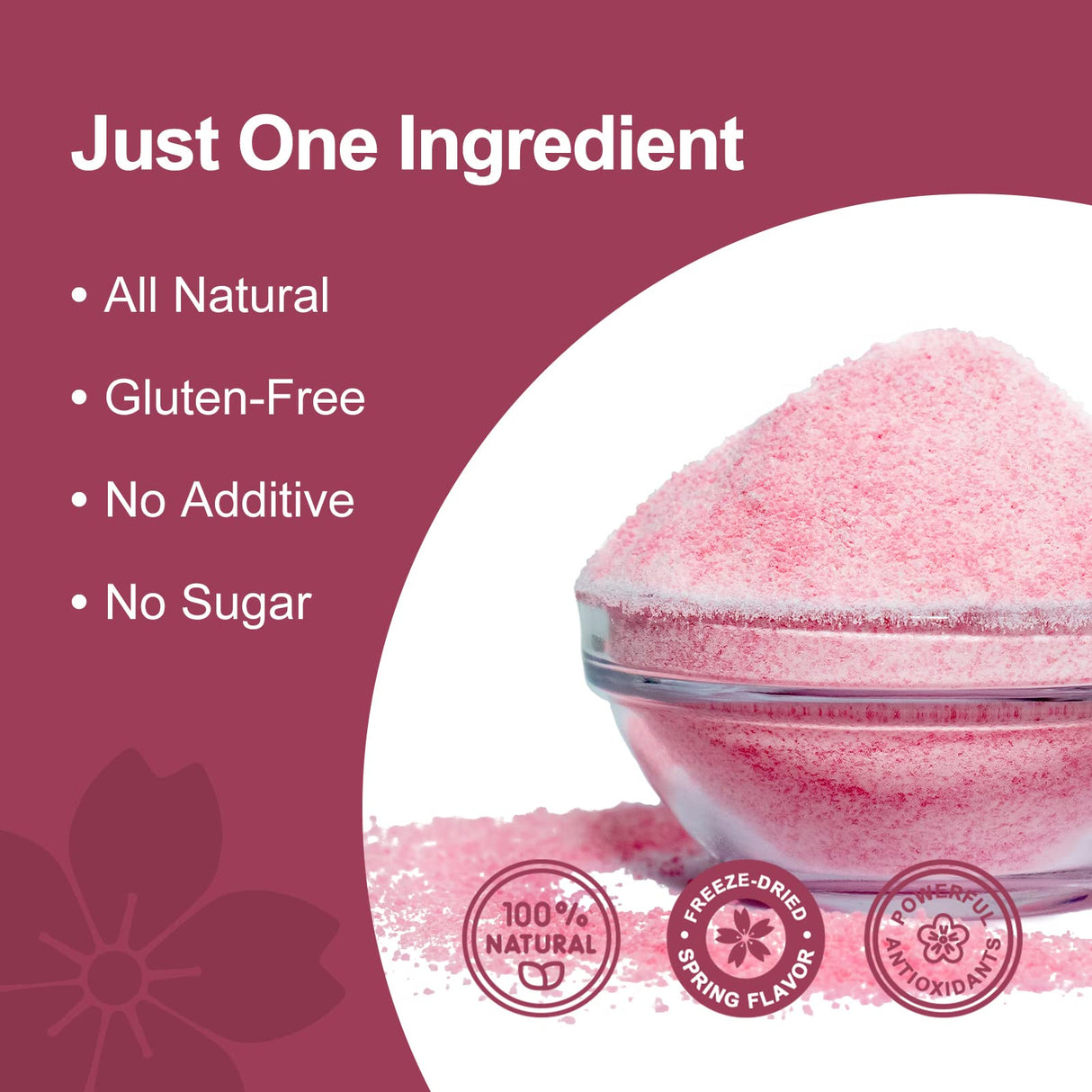 GRELIM Sakura Powder Premium Original Cherry Blossom Powder for Baking,Made in Kanagawa Great for Springtime Beverage, 4.23 Oz