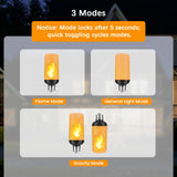 Hompavo Gen2 LED Flame Light Bulbs, Like Real Fire 4-Mode Flickering Light Bulbs with Upside Down Effect, E26 Flame Bulb for Halloween Christmas Party Patio Porch Home Indoor & Outdoor Decorations, 2