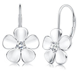 MILACOLATO 925 Sterling Silver Earrings for Women Plumeria Flower Earring