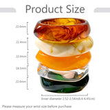 5 PCS Acrylic Resin Bracelet Set For Women Chunky Acrylic Resin Bangles