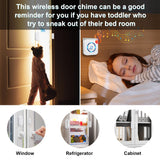 Door Chime,SanJie Wireless Door Sensor Chime When Door Opens,Door Entry Alarm Chime for Business/Home/Kids,500 FT Range,26 Chimes 5 Adjustable Volume, 2 Sensors + 1 Receivers