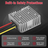 Azocek 18V to 12V Step Down Converter Compatible with Milwaukee 18V Battery Azocek Power Wheel Battery Adapter DC 12V 20A 240W Buck Converter Regulator with 30A Fuse & Wire Terminal