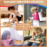UdoUto Montessori Wooden Busy Board for Toddlers with LED Light Lights & Switches,Portable Activity Board for Car & Airplane Travel Toys, Christmas & Birthday Gift for 1-3 Year Old Boys & Girls
