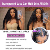 IAMFUPO 24 Inch 13x6 Lace Front Wigs Human Hair 200 Density Deep Wave Lace Front Wigs Human Hair 13x6 Deep Wave HD Frontal Wigs for Women Pre Plucked (13x6 Deep Wig, 24 Inch)