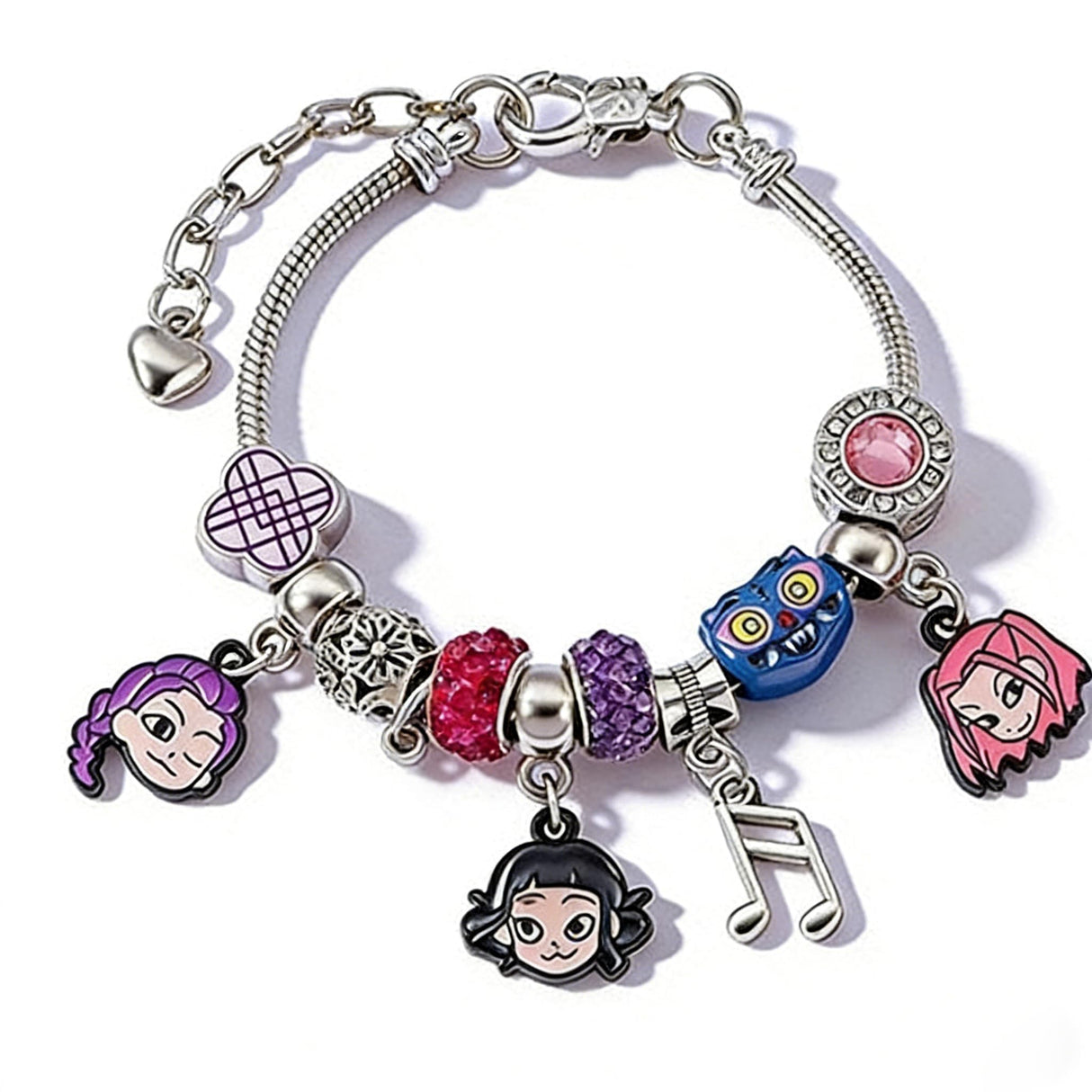 Ugecl K.Pop Demon Hunters DIY Bracelet for Women, Charms Bracelet with Customizable Order, Pop Jewelry Accessories, Birthday Gifts