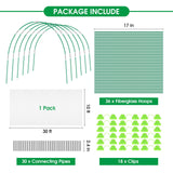 JCKHXG Garden Netting Kit, 10x30FT Ultra Fine Mesh Netting ＆6 Sets of 8FT Fiberglass Garden Hoops for Raised Beds, Vegetable Plants Fruits Flowers Birds Animals Barrier Protection Net