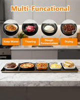 Electric Warming Tray,Extra Large Food Warming Mats with Temp-Settings & Timmer,Full Surface Heating Electric Food Warmer Mat Keep Food Warm at Buffet, Party, Sabbath, Daily Use (XXL(40 * 14"))