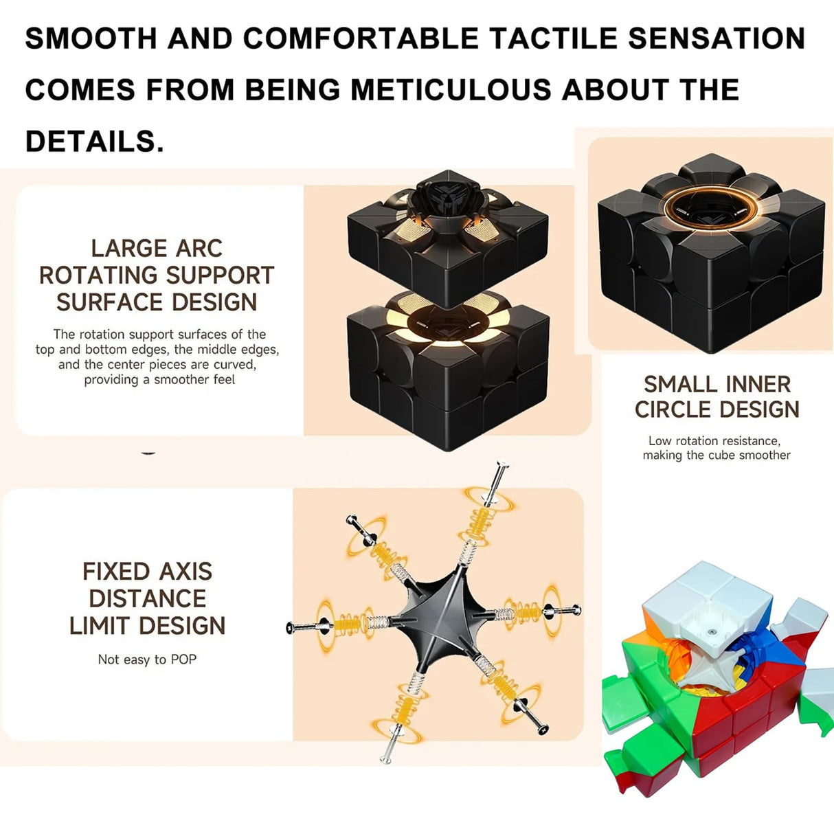 Giant Magic Cube, 18CM Big 3x3 Speed Cube Color-Matching 3D Sensory Puzzle Box Super Large Birthday Christmas Stocking Stuffers Gift for Kids Adults Fidget Toy Brain Teasers Cubing Classroom Speed Toy