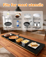 Electric Warming Tray,Extra Large Food Warming Mats with Temp-Settings & Timmer,Full Surface Heating Electric Food Warmer Mat Keep Food Warm at Buffet, Party, Sabbath, Daily Use (XXL(40 * 14"))