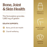 Solgar Gelatin 1680 mg, 250 Capsules - Natural Gelatin - Supports Bone, Joint & Skin Health - Gluten Free, Dairy Free - 83 Servings