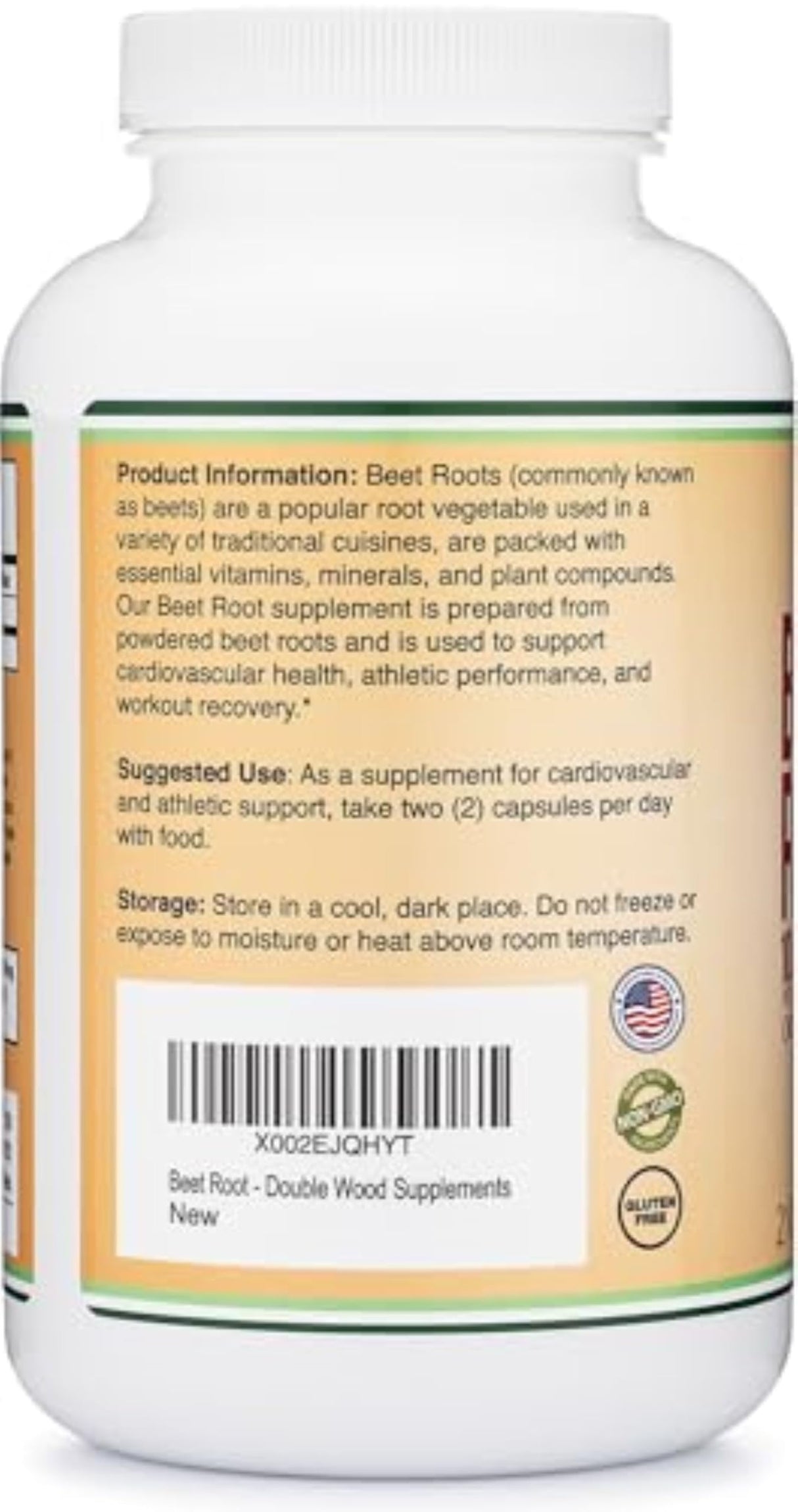 Beet Root Powder Capsules (Organic and Vegan) (210 Count, 1,000mg Per Serving) - Super Food from Beets with High Nitrate for Overall Health Support by Double Wood