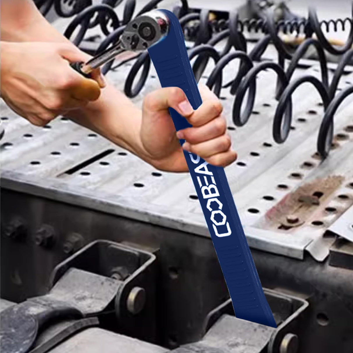 coobeast Offset Extension Wrench Impact Ready Socket Wrench Extender Tool with Versatile 1/4", 3/8", and 1/2" Square Drive Adapters, Universal Extensions Wrench for Small Place