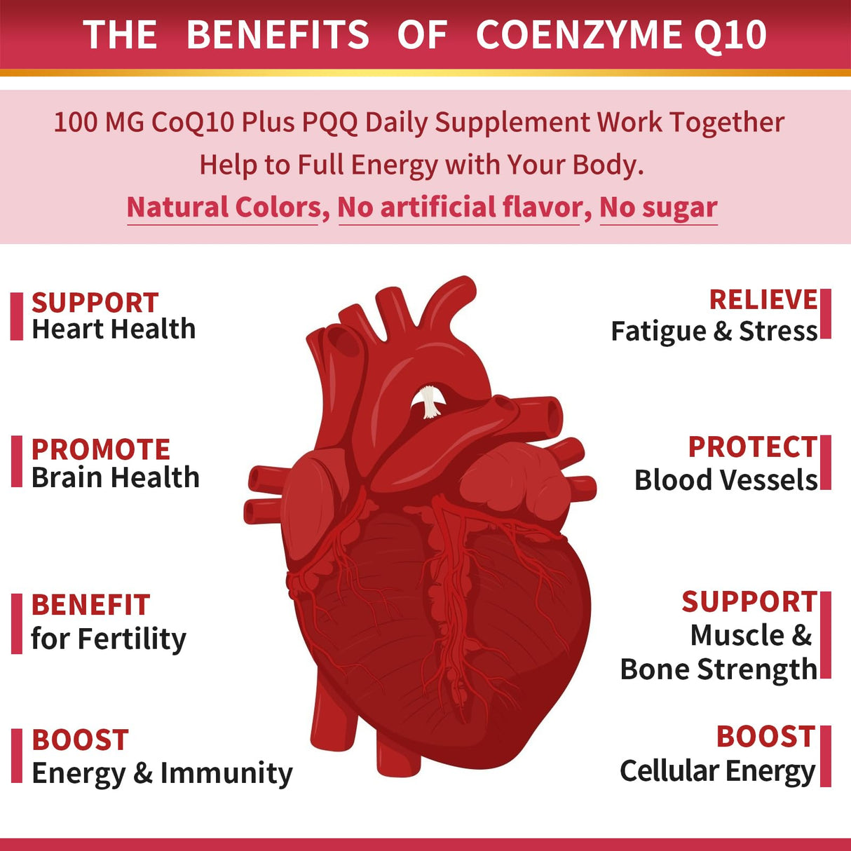 ZEBORA CoQ10-100mg-Softgels with PQQ, BioPerine & Omega-3, High Absorption Coenzyme Q10 Supplement, Powerful-Antioxidant, Support Heart & Energy-Production 120 Servings, Non-GMO