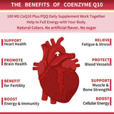 ZEBORA CoQ10-100mg-Softgels with PQQ, BioPerine & Omega-3, High Absorption Coenzyme Q10 Supplement, Powerful-Antioxidant, Support Heart & Energy-Production 120 Servings, Non-GMO