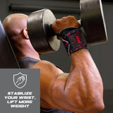 Katamu | Premium Wrist Straps | Wrist Support for Weighlifting, Powerlifting and Bodybuilding (Joker - Why So Serious Large)