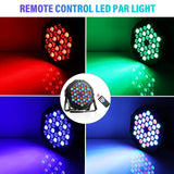 LED Stage Lights 4Pack - Czgor 36W RGB DJ Par Lights With Sound Activated Auto Play by Remote & DMX Control Uplights for Events Wedding Party Club Christmas Party Lighting