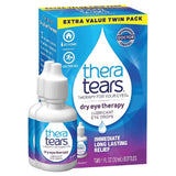 TheraTears Dry Eye Therapy Lubricating Eye Drops for Dry Eyes, 1 Fl Oz Twin Pack, (2 x 30mL Bottles)