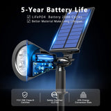 JEJOT 6 Pack Solar Lights Outdoor Waterproof IP65,Warm White Light,2 Lighting Modes,Solar Powered Spotlights for Yard Garden Solar Spot Lights for Flag Landscape Auto On/Off