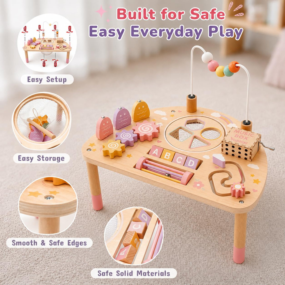 Vanplay Montessori Toys for 1 2 Year Old Girl Gift - 1st Christmas Birthday
