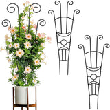 32.6in Trellis for Climbing Plants Outdoor/Indoor, 2 Pack Expandable Rustproof Metal Garden Plant Trellis for Potted Plants, Tall Heavy-Duty Houseplant Support for Monstera, Pothos, Ivy, Hoya