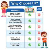 Montessori Preschool Busy Book for Toddlers Ages 3 and Up - Preassembled - Preschool Learning Activities Homeschool Montessori Toys - 3 Year Old Boy Gift - 3 Year Old Girl Christmas Birthday Gift