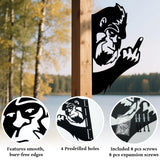 2 Pack 13 Inch Bigfoot Yard Decor, Funny Metal Sasquatch Signs