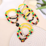 FAERLIIRY African Bracelets for Black Women Juneteenth Beaded Bracelets Black History 1865 Jewelry Adjustable Jamaica Ethnic Tribal Heishi Bracelet African Independence Day Jewelry (Africa-B)