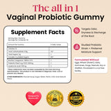 ALLFEMME Flora+ Women’s Vaginal Probiotic Gummies for pH Balance, Odor and Freshness Support with Prebiotics & Hyaluronic Acid, Sugar Free Pineapple, Vegan Non-GMO | 30 Gummies