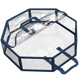 Hearth & Harbor Wreath Storage Container - Clear Christmas Wreath Storage Bag, Dual Zipper and Handles - 30" Premium Wreath Storage Organizer Box