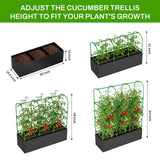 63"x49"Cucumber Trellis with Grow Bag,U-Shape Trellis for Climbing Plants
