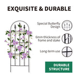 48" H x16 W Trellis,Black Garden Metal Vine Sturdy Trellises for Outdoor Climbing Plants Support Structures B (121cm) 2Pack