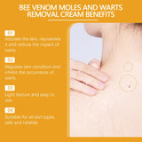 4 Pack Bee Venom Wart and Tag Remover, Bee Venom Mole and Wart Treatment Cream, Tag Recede Bee Venom for Skin