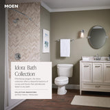 Moen Idora Chrome Two-Handle Centerset Bathroom Sink Faucet with Drain Assembly, 84115