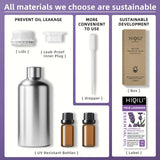 HIQILI 16 Ounces Lavender Essential Oil Pure, 100% Natural for Aromatherapy Diffuser, Skin Care, Hair, Includes Premium Glass Dropper-16 Fl Oz