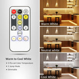 Lepro LED Tunable White Strip Light, Warm to Cool White, 16.4ft Dimmable Bright LED Tape Lights, 300 LEDs 2835, Strong 3M Adhesive, Not Cuttable, Suitable for Christmas Decorations, Home, Bedroom