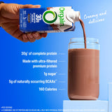 Orgain 30g High Protein Dairy Shake, 5g BCAAs, Chocolate, 11 oz, 12pk