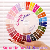 Double Rhythm 28Pcs 0.5Oz Gel Nail Polish Set Same Color Same Bottle Soak Off Gel Polish Kit Nail Art Manicure Salon DIY at Home for Women (Red Pink Collection-T24-4)