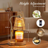 AODHGR Candle Warmer Lamp with Timer Dimmable, Flameless Scented Wax Melter