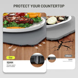 Food Warming Mat, Fast Heating Warming Mat for Food, Portable Electric Warming Tray for Parties Buffet with 4 Hours Timer Setting, Roll Up Food Warmer Mat