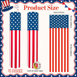 Frienda 4 Pack 4th of July American Flag Column Wraps 108 x 54 Inch Striped Porch Independence Day Column Wraps with 1 Roll Tape Disposable Pillar Wrap for Independence Day Party Outdoor Decor