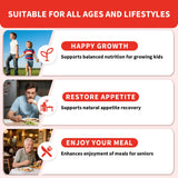 Appetite Booster Gummies for Kids Adults: Appetite Support Supplement with Bromelain Hawthorn Zinc Vitamin B12 for Healthy Digestive & Nutritional Balance, Sugar Free Mixed Fruit Flavor Vegan 30 Days