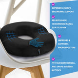 Donut Pillow for Tailbone Pain Relief and Hemorrhoid, Non-Slip Donut Cushion help relieve discomfort from Hemorrhoids, Surgery, and Postpartum , Ideal for Seat Cushions for both Home Office Chairs