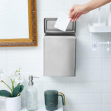 Tioncy 4 Pcs Sanitary Napkin Receptacle, Tampon Disposal Bin Wall Mounted Tampon Holder Stainless Steel Sanitary Napkin Disposal Bins for Home Office Public Restrooms Bathroom (Natural Color)