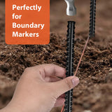 Homwin 16 inches Rebar Stakes 24-Pack Straight Metal Stakes Heavy Duty 5/16" Diameter Ground Stake for Tent, Fence, Landscaping, Concrete Forming, Outdoor Decoration and Plant Support